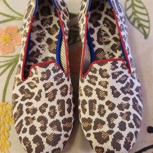 Rothy's Mocha Cheetah Slip-Ons
